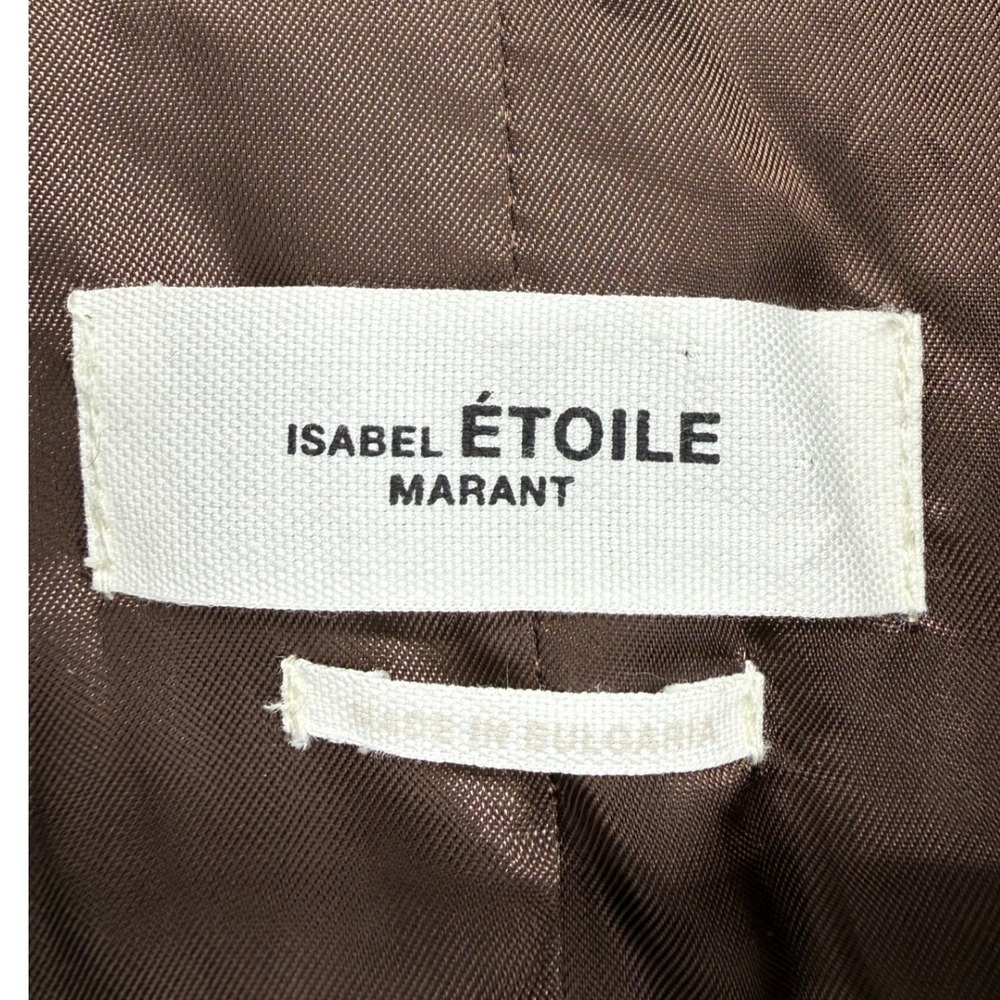 Isabel Marant Etoile Kerstin Blazer Women's 44 Brown Wool Houndstooth Old Money - Picture 4 of 14